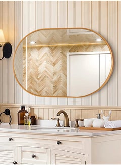 Generic Bathroom Mirror Full Length Mirror Wall Mounted Oval Mirror Makeup Mirror Dressing Mirror Frame Mirror for Bathroom Living Room Bedroom (50*83CM)  - Image 5