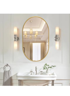 Generic Bathroom Mirror Full Length Mirror Wall Mounted Oval Mirror Makeup Mirror Dressing Mirror Frame Mirror for Bathroom Living Room Bedroom (50*83CM)  - Image 2