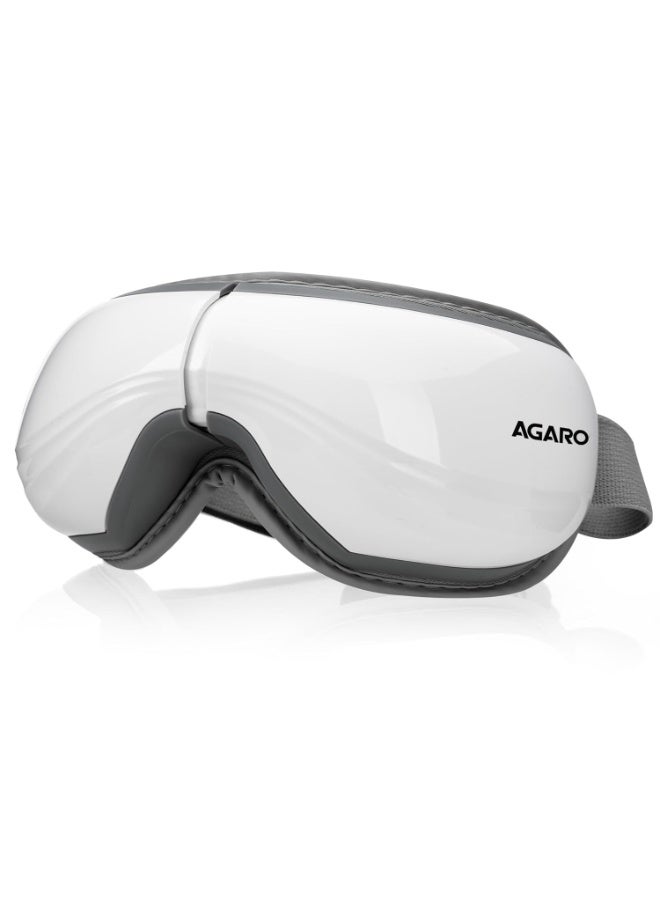 AGARO Supreme Eye Massager with Lukewarm Heat, Relax, Reduce Eye Strain, Relief from Stress, Air Compression Massage, 180° Foldable, 5 Modes, Bluetooth Music, Improves Sleep - Image 1