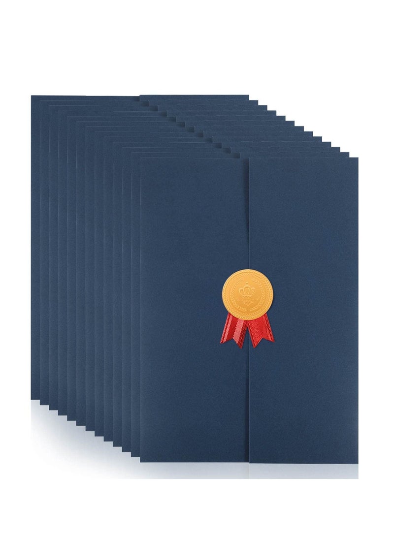 XiuWoo Certificate Holders 12 Pack Navy Blue for Award Diploma Holder Paper with Medal Covers Graduation Awards - Image 1