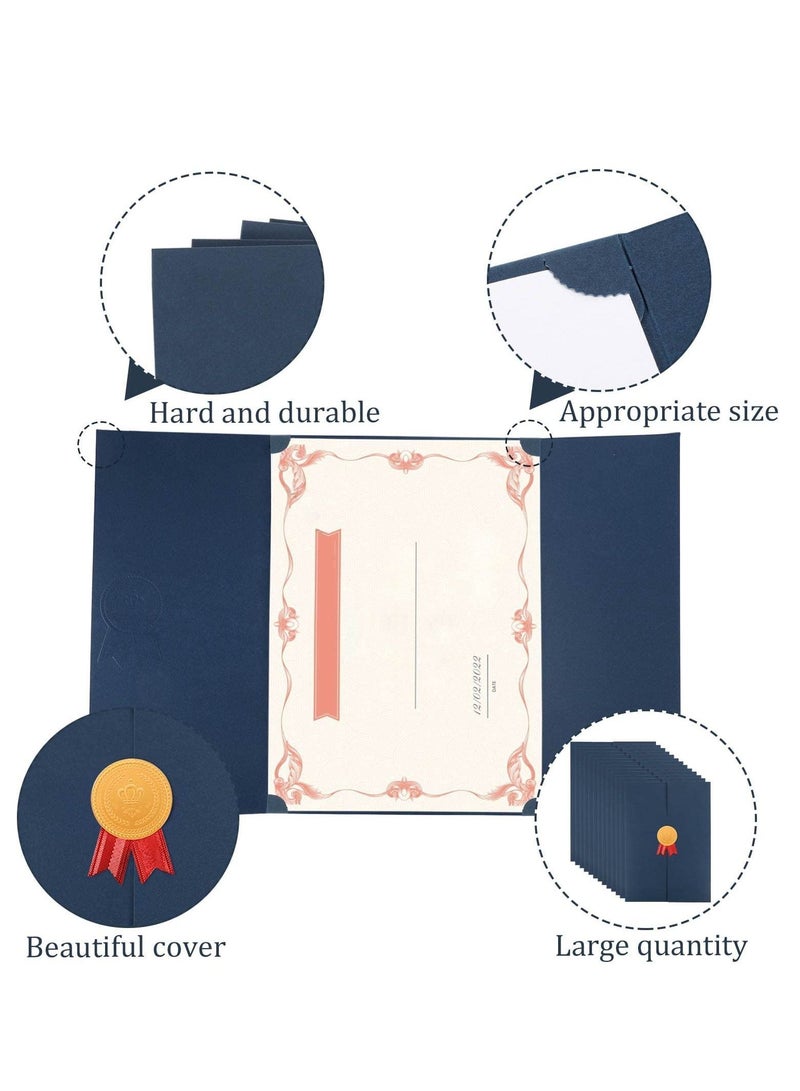 XiuWoo Certificate Holders 12 Pack Navy Blue for Award Diploma Holder Paper with Medal Covers Graduation Awards - Image 5