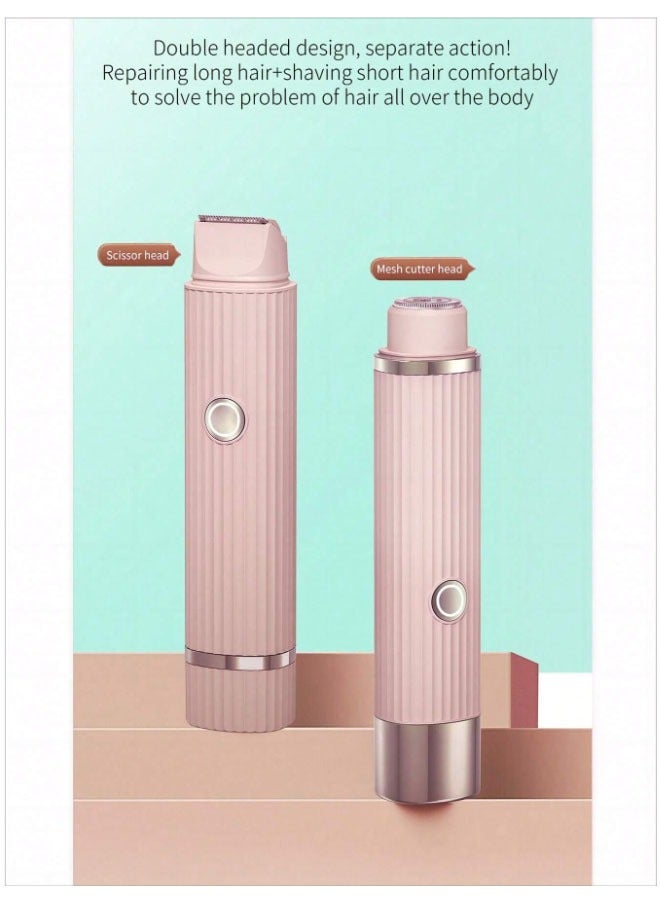 general Epilator ladies double head shaver private pubic hair trimmer electric shaver ladies epilator bikini ladies shaver double blade hair remover for underarms and legs - Image 2