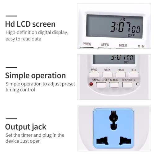 Maxwell 230V 24x7 Energy Saving Socket PlugType Digital Programmable Timer - Image 4
