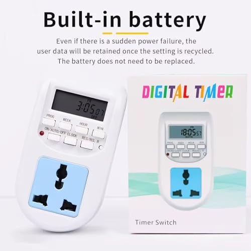 Maxwell 230V 24x7 Energy Saving Socket PlugType Digital Programmable Timer - Image 5