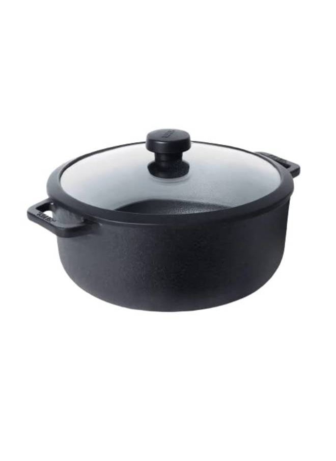 MEYER طاجن حديد مشغول مع غطاء زجاجي 24 سم  - Image 1