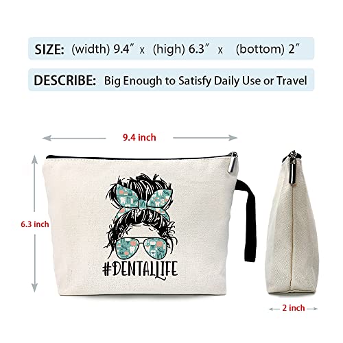 ZHANTUONE Dental Life Funny Dentists Cosmetic Bag, for Travel Toiletry Zipper Storage Pouch Makeup Bag, Dentists Gifts, For Women Dental Hygienist Makeup Bag, Dental Hygienist Gifts, Dental Assistant Gifts - Image 4