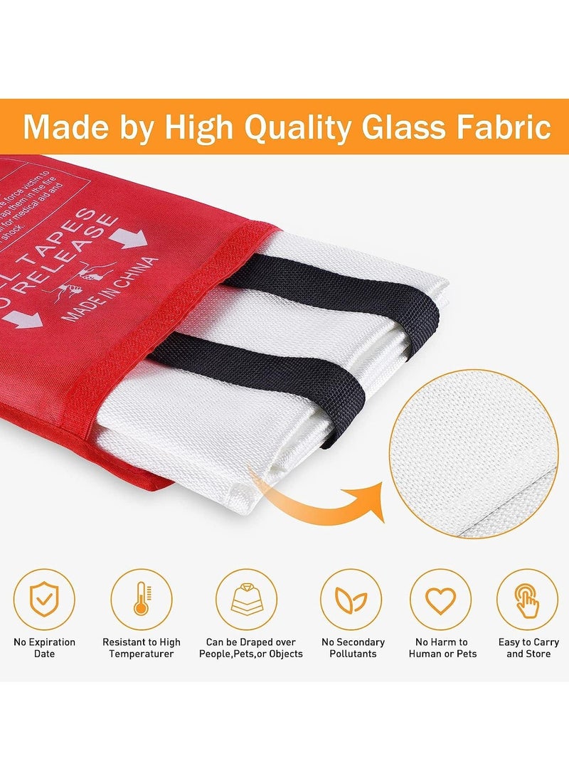 Y&D Fire Blankets Emergency for Home, Prepared Retardant Blanket for, Fireproof Kitchen, Camping, Grill, Car, Office, Warehouse, School, Picnic, Fireplace(2PCS)  - Image 4