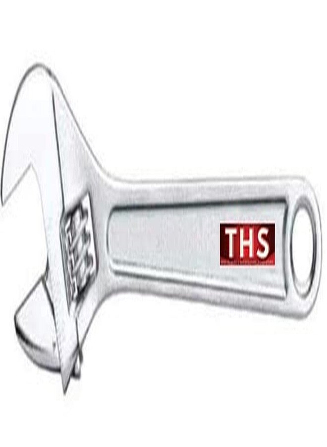 THS 6" 150mm Adjustable Wrench, Adjustable Spanner, Precision Milled Jaws for Max Gripping Power, Anti-Corrosion, DIN Standard, Die-forged, Rust-Proof, Durable - Image 1