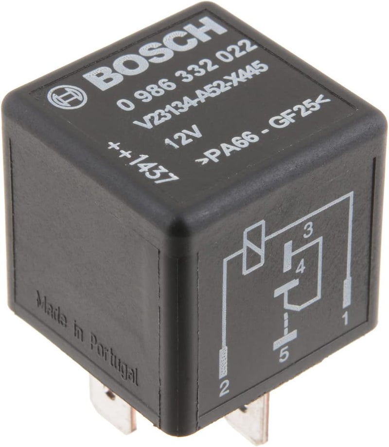 0986332022 Changeover Mini Relay - 5 Pins, 12 V, 40/60 A - Single