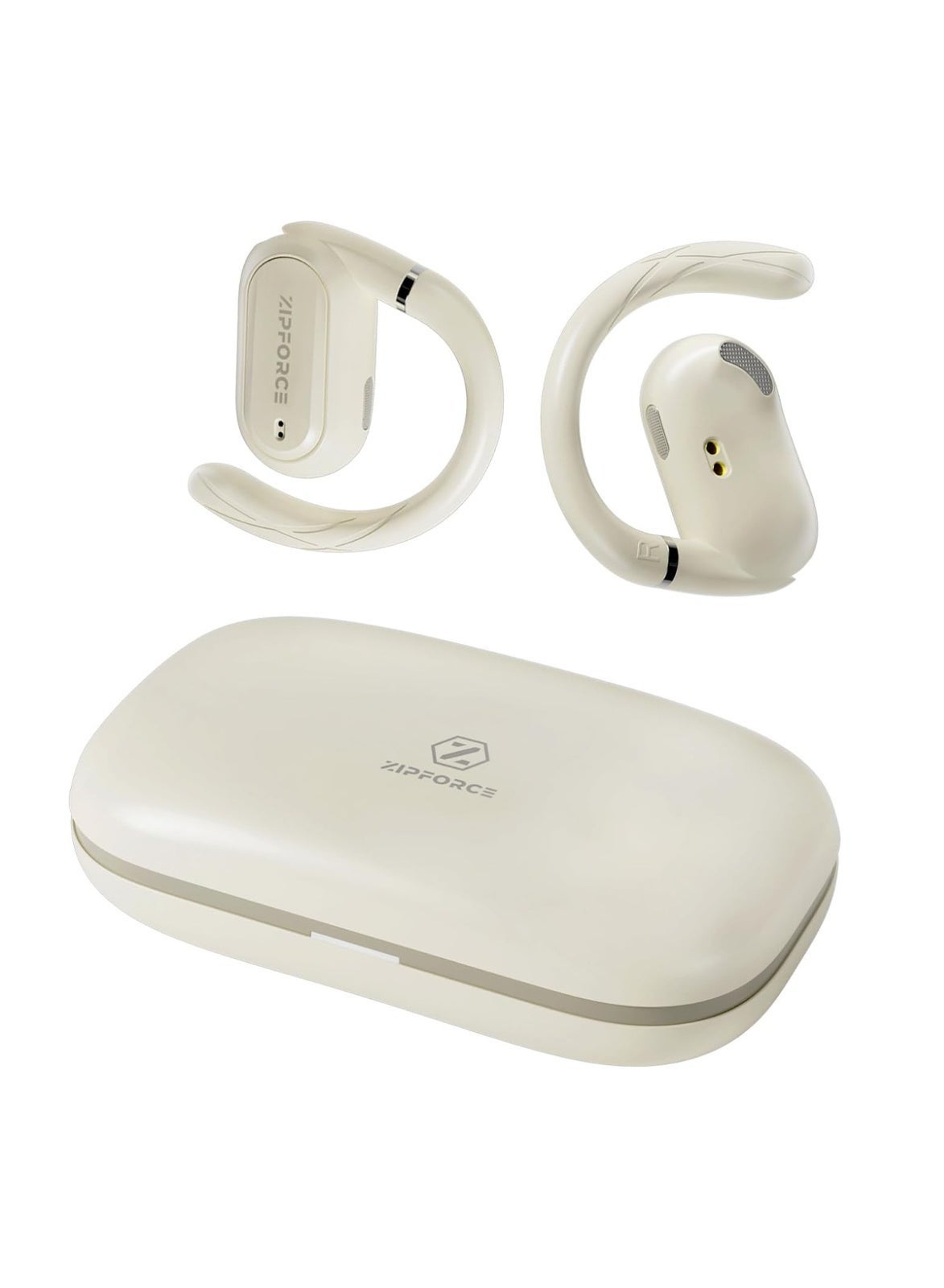 True Wireless Earbuds, Open Ear Bluetooth 5.4 Headphones 4-Mics ENC Clear Call, OWS Bluetooth Earbuds Touch Control, IPX6 Waterproof TWS, Light-Weight Earphones
