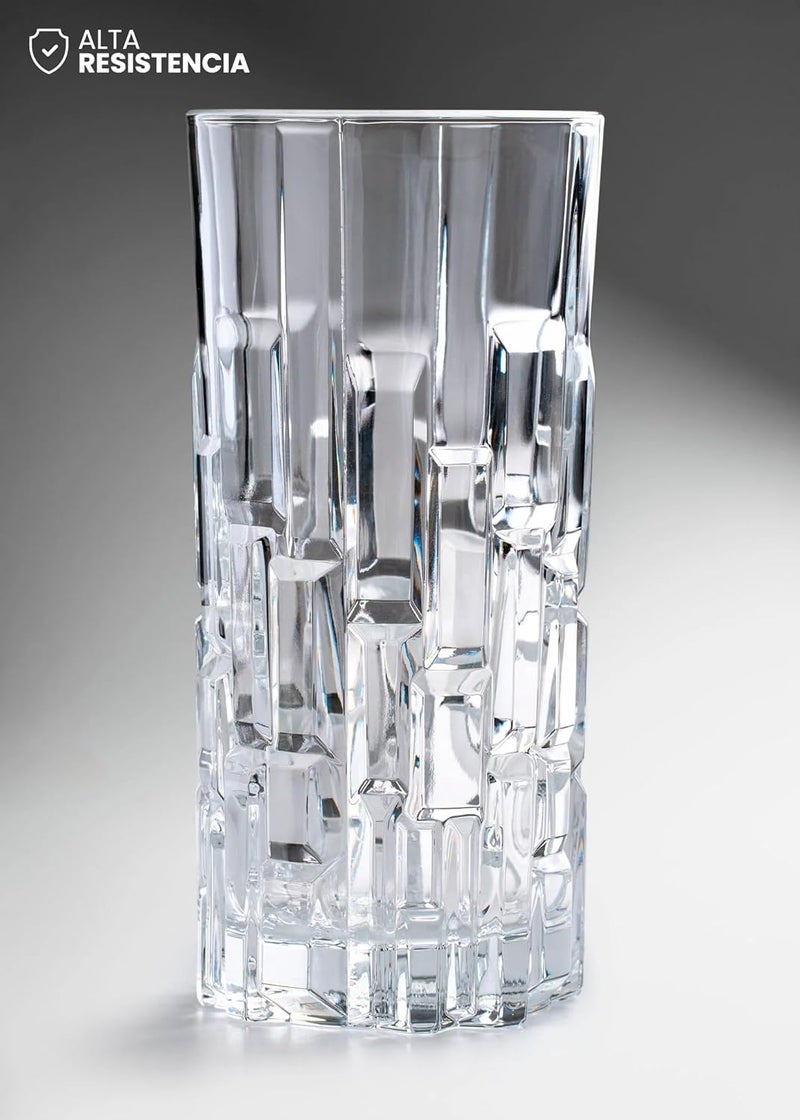 BHTHIM Water Glass Water Glasses Set of 6 Water Glass Set Perfect for Water Juice Cold Drink Mojito Cocktail 300ml - Image 3