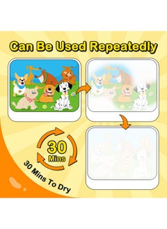 YPlus Water Reveal Activity Books For Kids, Toddler Travel Toys Mess Free Coloring, Magic Paint With Water Books For Car Plane Yard Ages 3 4 5 6 7 - Theme Animals  - Image 4