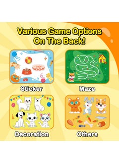 YPlus Water Reveal Activity Books For Kids, Toddler Travel Toys Mess Free Coloring, Magic Paint With Water Books For Car Plane Yard Ages 3 4 5 6 7 - Theme Animals  - Image 5