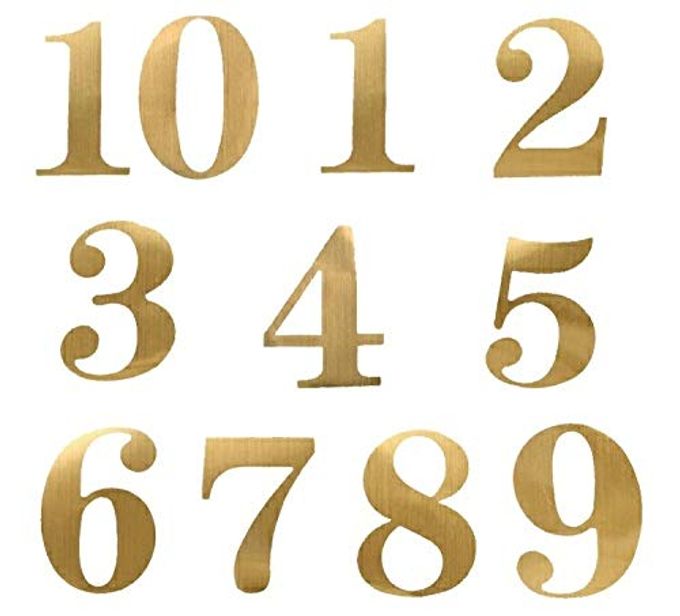 WEDDING PARTY NUMBER STICKERS FOR TABLE CARD ACCESSORIES DECORATIVE SELFADHENSIVE NUMBER STICKER GOLD NUMBER 120