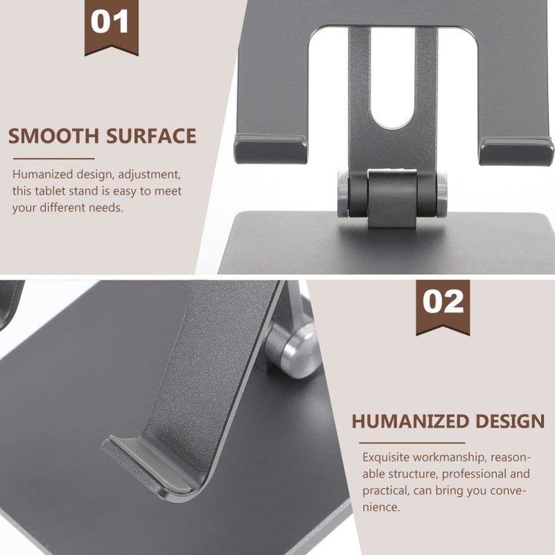Adjustable Tablet Stand Foldable Bracket Aluminum Alloy Universal Desk Mount Compatible All Tablets For Gaming Video Reading - Image 5