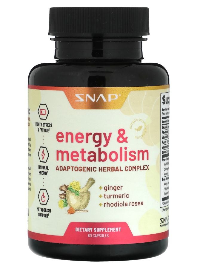 SNAP SUPPLEMENTS Energy & Metabolism 60 Capsules