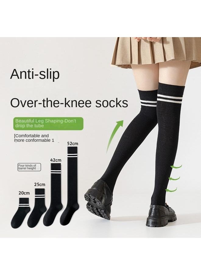 Bluejw - Socks Women's Slim Over-the-Knee Socks Leg Pressure Spring And Autumn Thin Academic Style JK Stockings Women's High Tube Skinny Leg Socks - Image 1