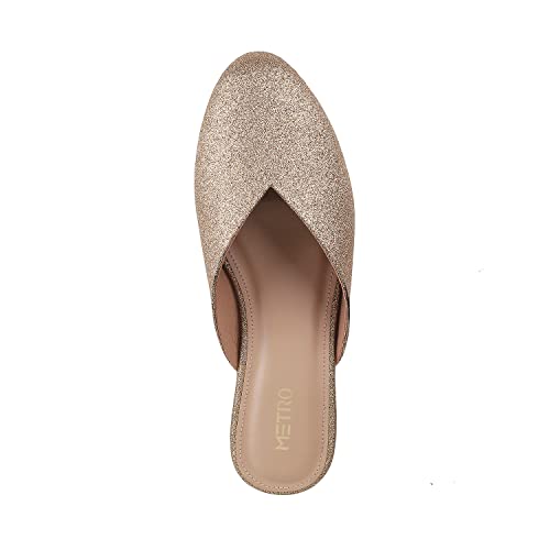 Metro Womens Synthetic Gold Slip Ons (Size (4 UK (37 EU)) - Image 5