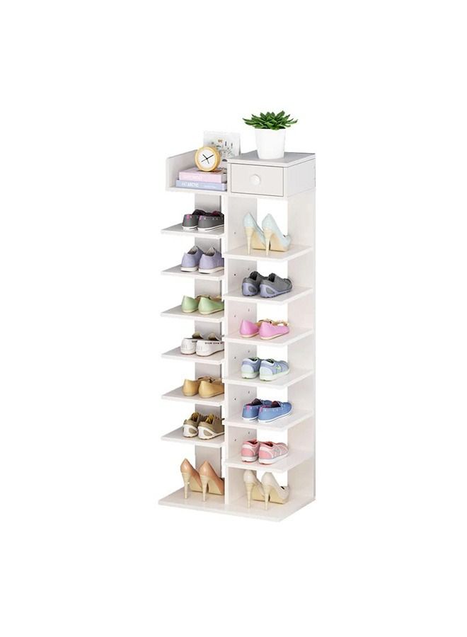 ياميم منظم تخزين الأحذية الخشبي ذو 7 طبقات - Image 1