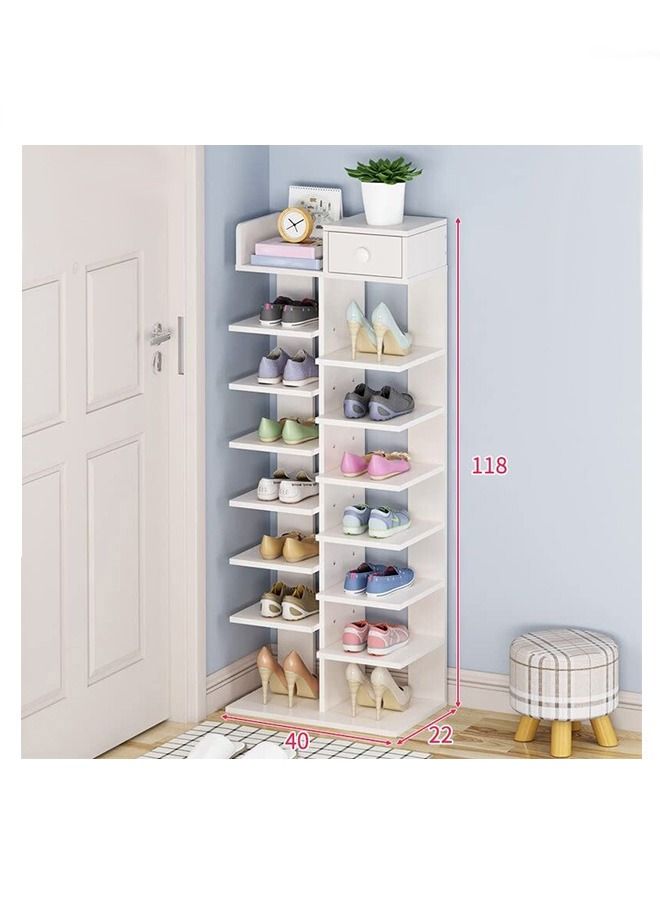 ياميم منظم تخزين الأحذية الخشبي ذو 7 طبقات - Image 2