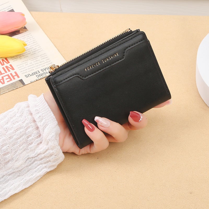 Multifunctional Solid Color PU Leather Wallet, RFID Blocking Design Portable Daily Storage Purse for Cards Cash Coin Business Use - Image 1