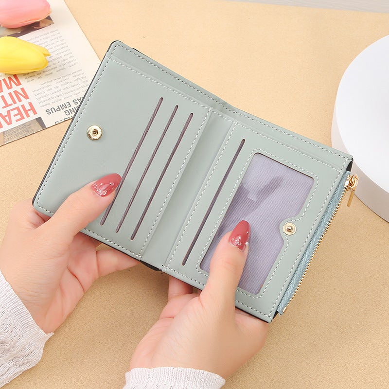 Multifunctional Solid Color PU Leather Wallet, RFID Blocking Design Portable Daily Storage Purse for Cards Cash Coin Business Use - Image 4