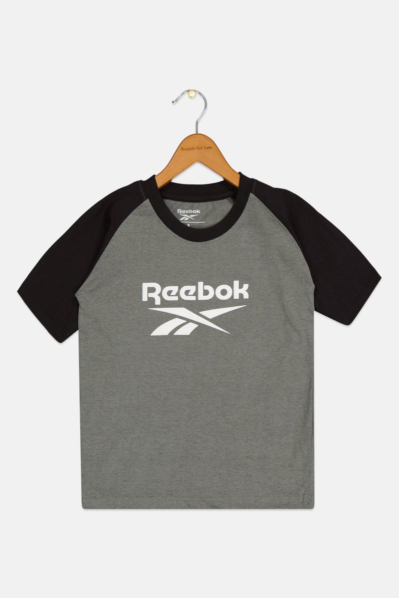 Reebok Toddlers Boy Brand Logo T-Shirt, Grey - Image 1