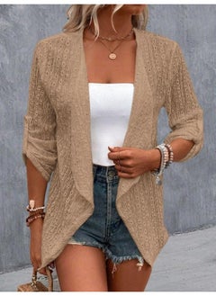Generic Autumn And Winter European And American Temu Independent Station New Women's Clothing Solid Color Casual Cardigan Sleeve Button 