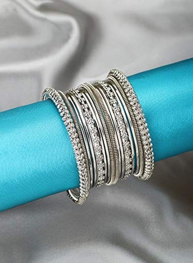 Aheli India Traditional Antique Oxidised Bangle Set for Women - Image 3