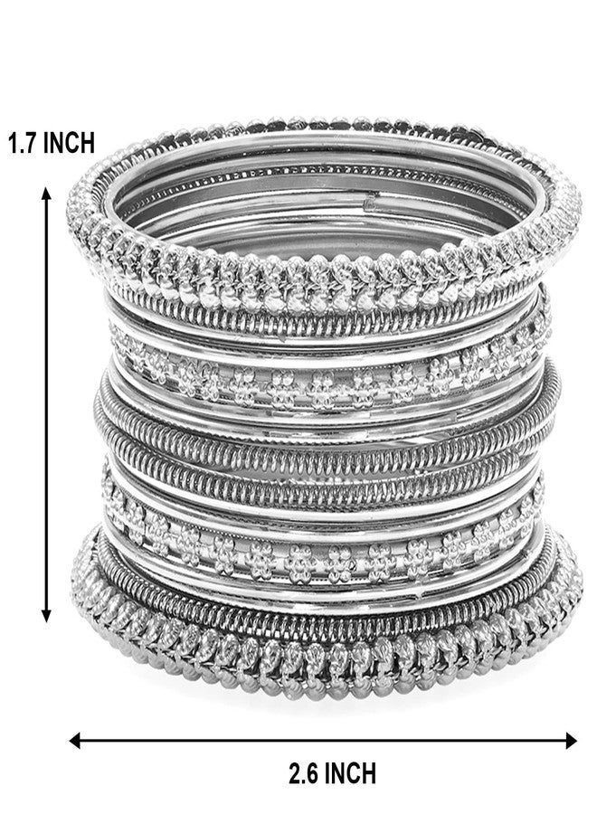 Aheli India Traditional Antique Oxidised Bangle Set for Women - Image 4