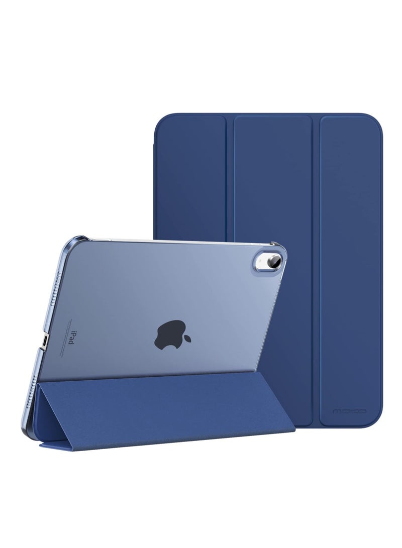 MIXDE Case for iPad (A16) 11th Generation 11 Inch 2025  iPad 10th Generation 10.9 inch 2022  Slim Stand Protective Cover with Hard PC Translucent Back Shell Cover Support Touch ID  Navy Blue - Image 1