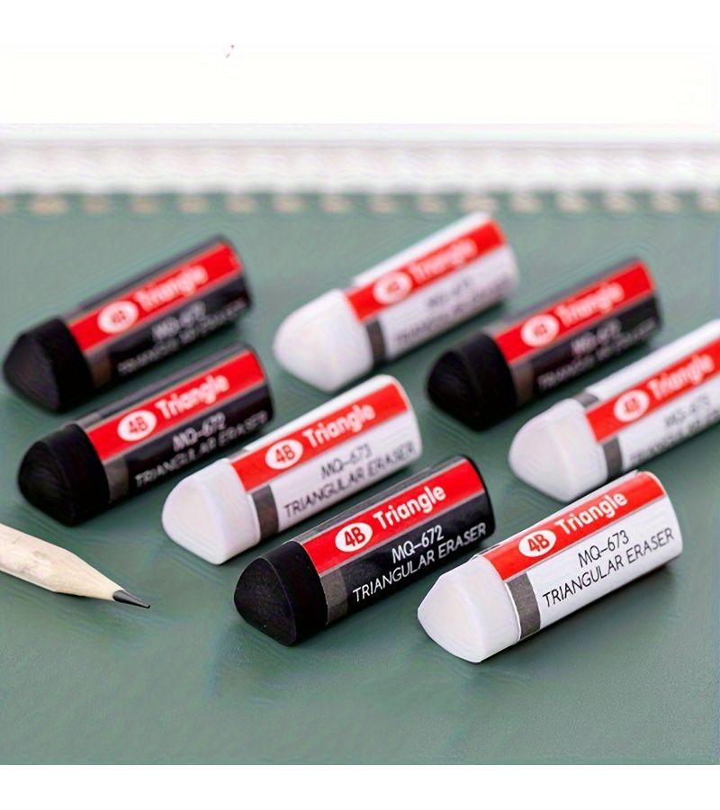 Black 12 Pcs PVC Eraser Caps for School Office Supplies Back to Class - Image 4
