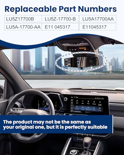 ANODZU Interior Rear View Mirror 10.31 Inch Fit for Ford F-150 F-250 F-350 F-450 F-550 Super Duty Focus Explorer Expedition Fusion Fiesta Bronco Taurus Edge Maverick 1999-2025 - Image 5