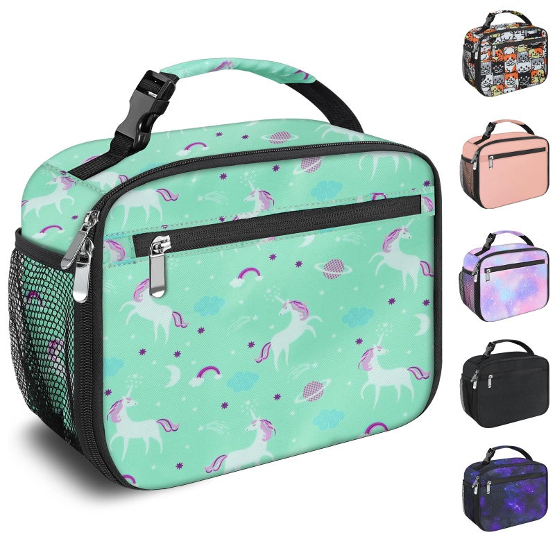 Femuar Kids Lunch Box for Boys Girls Lunch Bag Insulated Durable Lunchbox Children Lunch Tote Bag for School Unicorn - Image 2