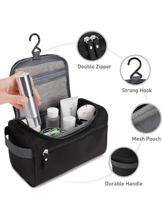 Hanging Toiletry Bag for Men, Waterproof Nylon Travel Organizer for Toiletries and Essentials, Large Capacity with Multiple Pockets, Practical Design Ideal for Daily Use and Travel – Men's Wash Bag – Toiletry Organizer – Waterproof Cosmetic Bag - Image 3
