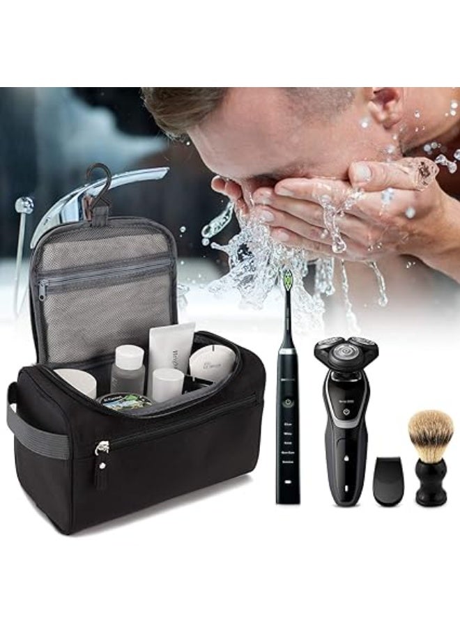 Hanging Toiletry Bag for Men, Waterproof Nylon Travel Organizer for Toiletries and Essentials, Large Capacity with Multiple Pockets, Practical Design Ideal for Daily Use and Travel – Men's Wash Bag – Toiletry Organizer – Waterproof Cosmetic Bag - Image 4
