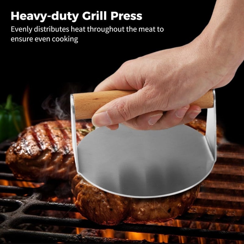 Set of Griddle Utensils, 3 Pieces, Containing Spatula, Steak Cover, Meat Press, Steel Melting Dome & Grill Press Plus Turner for & Blackstone Griddle - Image 3