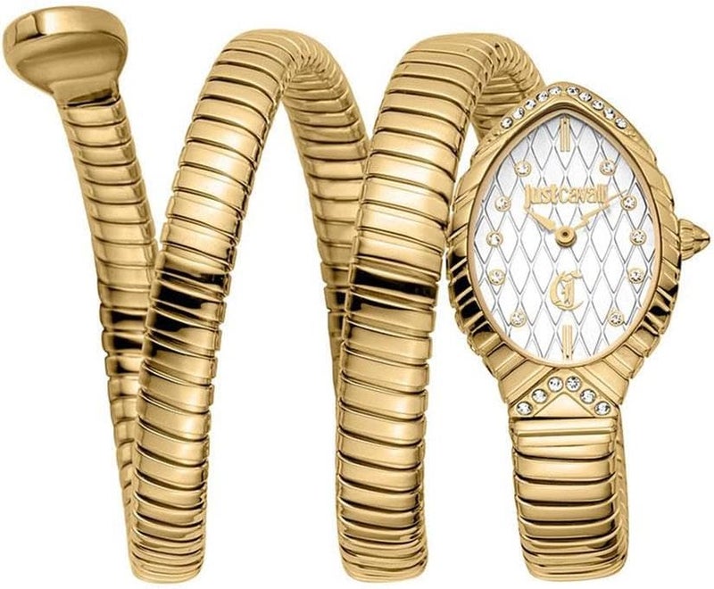 Just Cavalli جست كافالي سيغنتشر سنيك للسيدات - ساعة من الفولاذ المقاوم للصدأ بلون ذهبي - JC1L323M0025 - Image 1