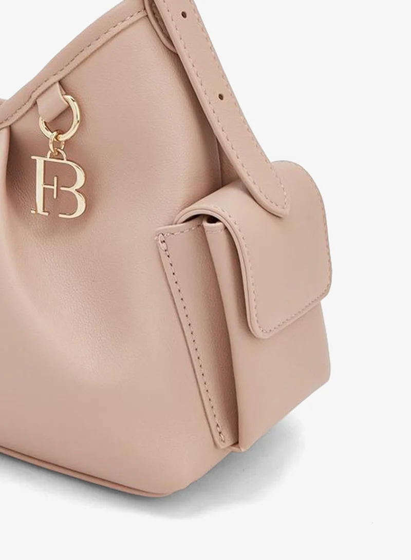 Flora Bella By Shoexpress blush Solid Shoulder Bag With Adjustable Strap for Women | Best Price UAE