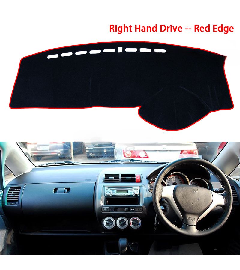 Anti Slip Dashboard Cover Pad Sunshade Dashmat Protect Carpet Accessories For Honda Fit Jazz 2001 2007 GD1 GD3 GD5 2005 2006 Left Hand Drive Black - Image 3