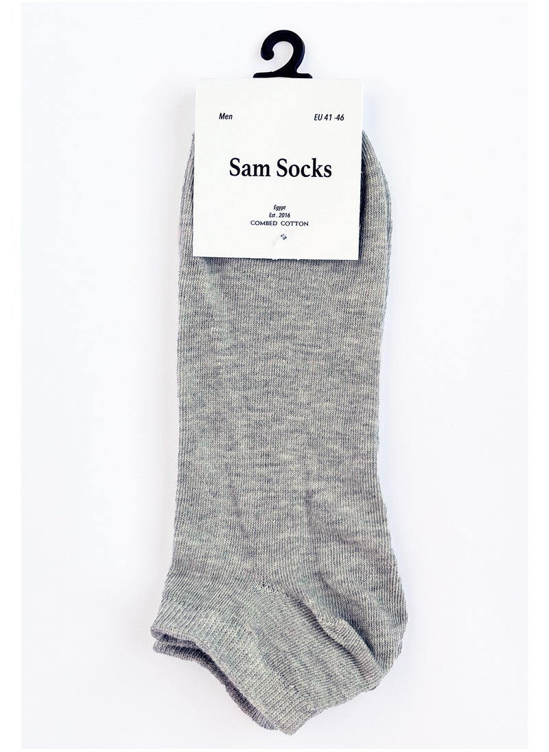 SAM SOCKS - Sam Socks Set Of 3 Ankle Plain Socks Men (Blk-L.Gry-D.Gry) - Image 1