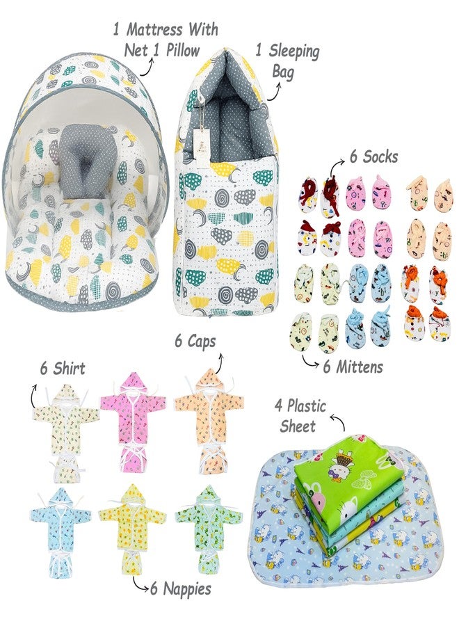Infantbond by Fareto Newborn Baby Essentials Combo Set – 37 in 1 All-Season Hospital Care Kit for Newborns (0–6 Months) | Complete Baby Gift Set | Baby products all new born combo (0–6M) (Grey spiral) - Image 2