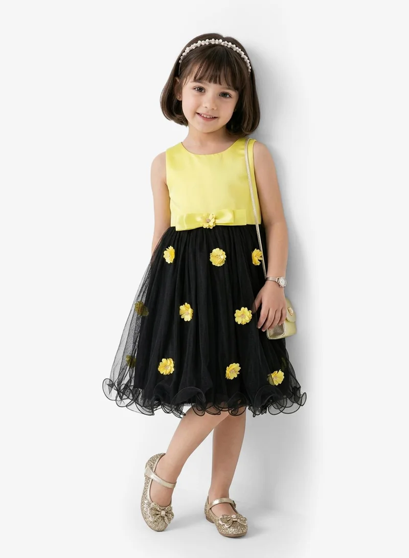 Little Golden Apple Floral Tulle Dress