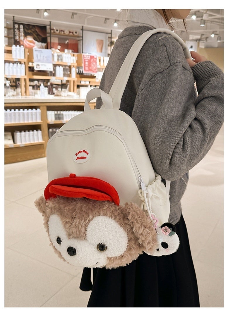 Kids School Backpack, Cute Toddler Cartoon Bags, Lightweight Bookbags School Backpack with Adujustable Strap Small Preschool Daycare Bag for Boys Girls (XNN9038, White) - Image 2