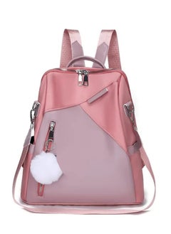 Generic Fashion Women Backpack Waterproof Backpack - Fashion Design with Fur Ball Accessory - Perfect for College, Work, Travel_ Cashmere 