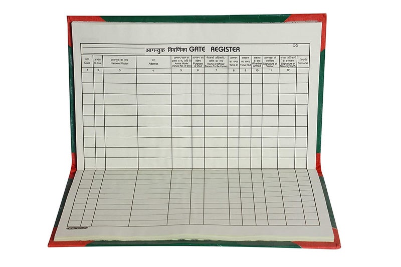 Peeplvalue Gate Register- Visitor Entry Register 100 GSM Paper with Hard Binding Cover for Long durability-100 Pages - Image 2