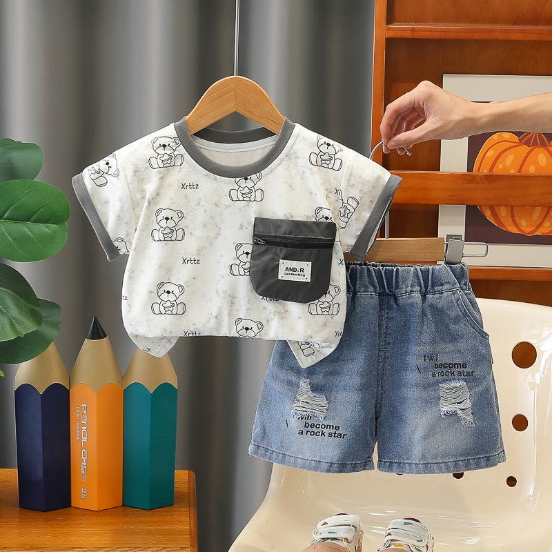 ChicPoint 2 Pcs 2-4years Boys Pants Suit - Image 1