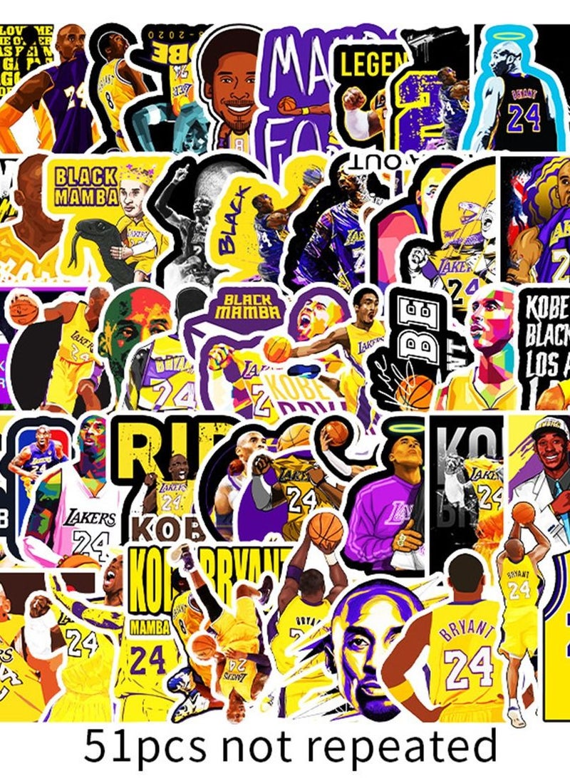 general 50-Piece Kobe Bryant Cute Vinyl Waterproof Sticker - Image 2