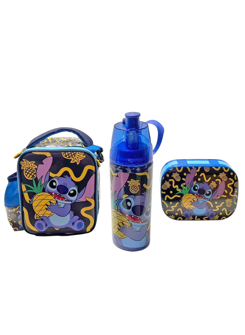 Disney Disney Stitch Cherry Cookie 3-In-1 Smash Lunch Bag, Water Bottle And Lunch Box Set