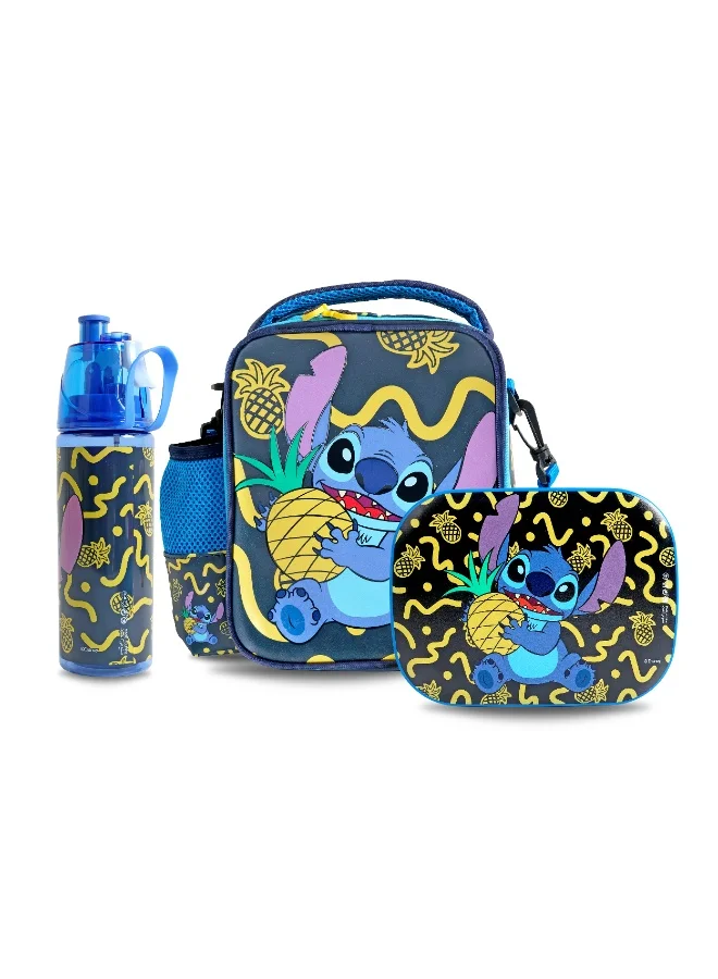 Disney Disney Stitch Cherry Cookie 3-In-1 Smash Lunch Bag, Water Bottle And Lunch Box Set